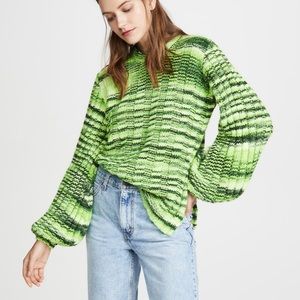 Ganni Neon Knit Sweater